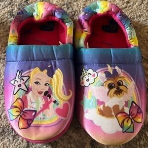Little girl youth size 2/3, Jojo Siwa colorful bedroom shoes like new